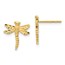 14k Yellow Gold Dragonfly Post Earrings