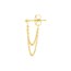 14K Yellow Gold Drape Front To Back Earrings