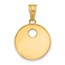 14K Yellow Gold Enameled Sun and Stars Pendant - 24.7 mm