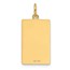 14K Yellow Gold Engravable Dog Tag Disc Charm - 26.5 mm
