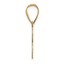 14K Yellow Gold Etched Letter B Initial Pendant - 20 mm