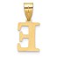 14K Yellow Gold Etched Letter E Initial Pendant - 20 mm
