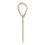 14K Yellow Gold Etched Letter I Initial Pendant - 20 mm