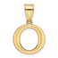 14K Yellow Gold Etched Letter O Initial Pendant - 21 mm