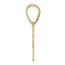 14K Yellow Gold Etched Letter P Initial Pendant - 20 mm