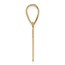 14K Yellow Gold Etched Letter T Initial Pendant - 20 mm