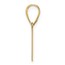 14K Yellow Gold Etched Letter V Initial Pendant - 19.5 mm