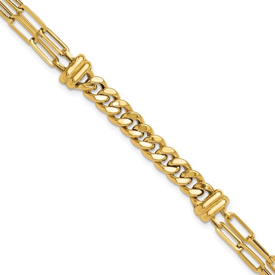 14K Yellow Gold Fancy 7.5in Bracelet - 7.75 in. 14K Yellow Gold Fancy 7.5in Bracelet - 7.75 in.