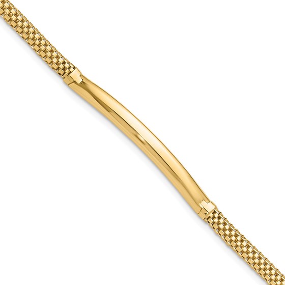 14K Yellow Gold Fancy Bar Bracelet - 7.75 in.