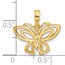 14K Yellow Gold Fancy Butterfly Charm - 17.3 mm