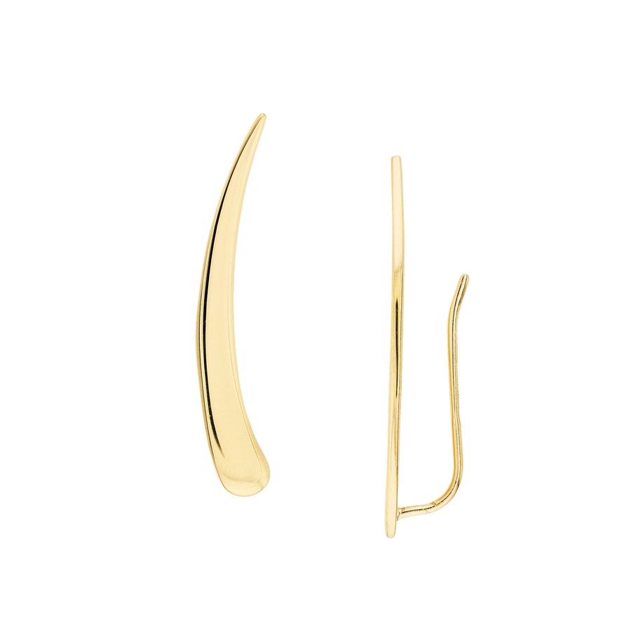 14K Yellow Gold Fancy Crawler Earrings