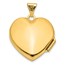 14K Yellow Gold Fancy Crest 18mm Heart Locket - 24 mm