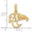 14K Yellow Gold Fancy Eagle Charm - 21.7 mm