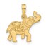 14K Yellow Gold Fancy Elephant Charm - 19.5 mm