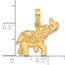 14K Yellow Gold Fancy Elephant Charm - 19.5 mm
