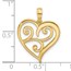 14K Yellow Gold Fancy Heart Charm - 23.9 mm