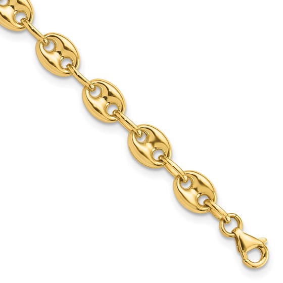 14K Yellow Gold Fancy Link 7.75in Bracelet - 7.5 in.