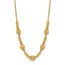 14K Yellow Gold Fancy Link Beaded Necklace - 18 in.