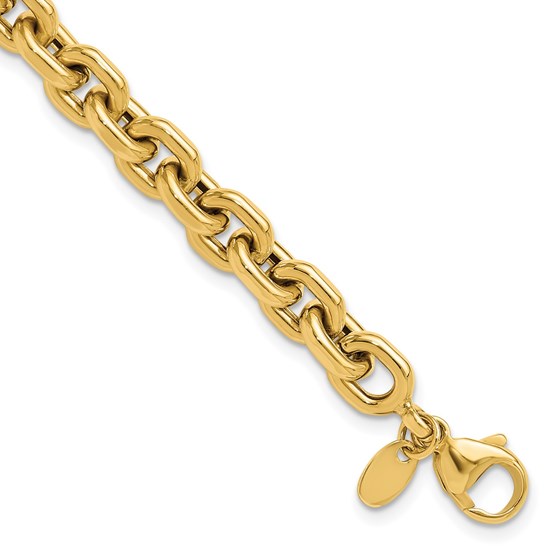 14K Yellow Gold Fancy Link Bracelet - 6.8 in. 14K Yellow Gold Fancy Link Bracelet - 6.8 in.