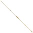 14K Yellow Gold Fancy Link Three Station 9in Anklet - 10 in.