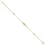 14K Yellow Gold Fancy Link Three Station 9in Anklet - 10 in.