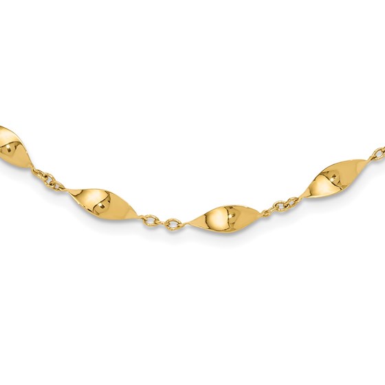 14K Yellow Gold Fancy Necklace - 18 in.