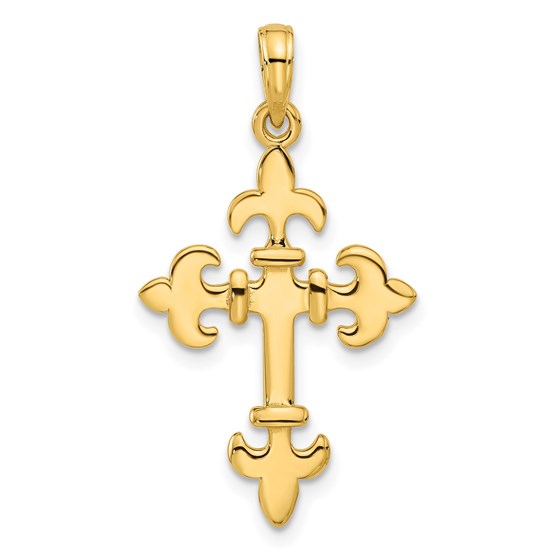 14K Yellow Gold Fancy Pendant - 31.4 mm 14K Yellow Gold Fancy Pendant - 31.4 mm