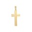 14K Yellow Gold Fancy Polished Grooved Cross