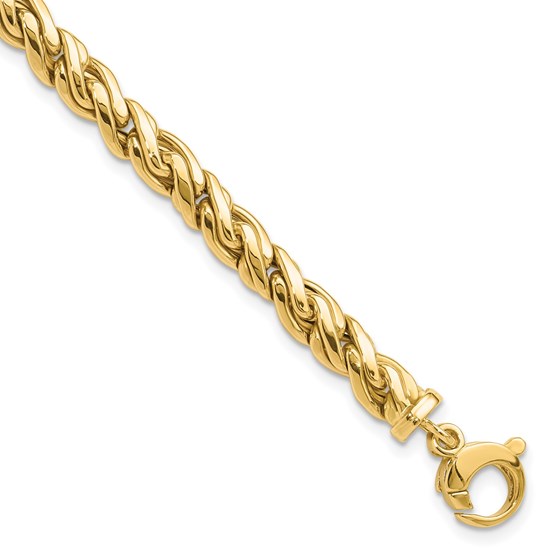 14K Yellow Gold Fancy Twist Bracelet - 8.25 in. 14K Yellow Gold Fancy Twist Bracelet - 8.25 in.