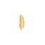 14K Yellow Gold Feather Baby Stud Earring