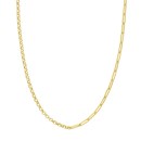14K Yellow Gold Fifty Fifty Chain Necklace - 20 in.