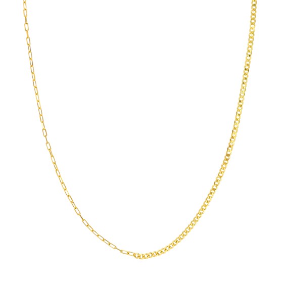 14K Yellow Gold Fifty Fifty Necklace - 20 in. 14K Yellow Gold Fifty Fifty Necklace - 20 in.