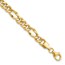 14K Yellow Gold Figaro Link Bracelet - 7.5 in.