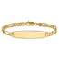 14K Yellow Gold Figaro Rounded ID Bracelet - 7 in.