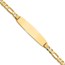 14K Yellow Gold Figaro Rounded ID Bracelet - 8 in.