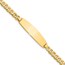 14K Yellow Gold Flat Curb Link Rounded ID Bracelet - 7 in.