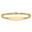 14K Yellow Gold Flat Curb Link Rounded ID Bracelet - 8 in.