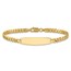 14K Yellow Gold Flat Curb Link Rounded ID Bracelet - 8 in.
