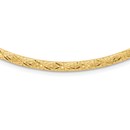 14K Yellow Gold Flat D/C 4.00mm Fancy Omega Necklace - 17.25 in.