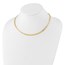 14K Yellow Gold Flat D/C 4.00mm Fancy Omega Necklace - 17.25 in.