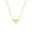 14K Yellow Gold Flat Heart Neck w/ Cable Chain - 18 in.