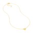 14K Yellow Gold Flat Heart Neck w/ Cable Chain - 18 in.