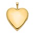 14K Yellow Gold Floral Diamond Heart Locket - 25.25 mm