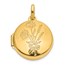14K Yellow Gold Floral GRANDDAUGHTER Round Locket - 23.5 mm