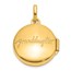 14K Yellow Gold Floral GRANDDAUGHTER Round Locket - 23.5 mm