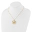 14K Yellow Gold Floral Pendant 17in Necklace - 18 in.