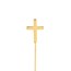 14K Yellow Gold Front To Back Cross Chain Earrings