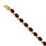 14k Yellow Gold Garnet Bracelet - 7 in.