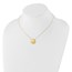 14K Yellow Gold Gold & Brushed Diamond Cut Necklace - 16.25 in.