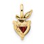 14K Yellow Gold Gold Garnet Peridot Apple Chain Slide - 12.89 mm